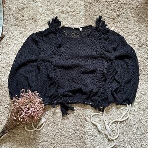 Rare See by Chloe Avant Garde Black Sweater Sweatshirt Knitted Women’s Size 36